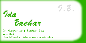 ida bachar business card